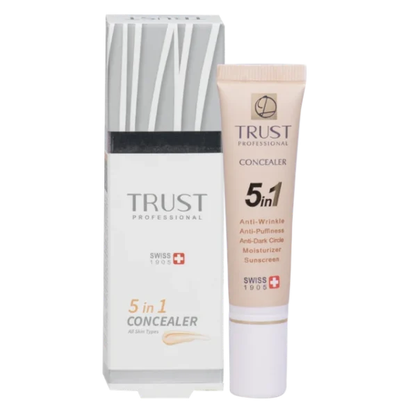 کانسیلر 5 در 1 تراست | SPF30 | آبرسان دور چشم | پف دور چشم | تراست | تیرگی دورچشم | جوانسازی | چین و چروک | روشن کننده | ضد آفتاب | ضد آفتاب دور چشم | ضد آفتاب رنگی | ضد پیری | ضد چروک | کانسیلر | ویتامین ای | ویتامین سی