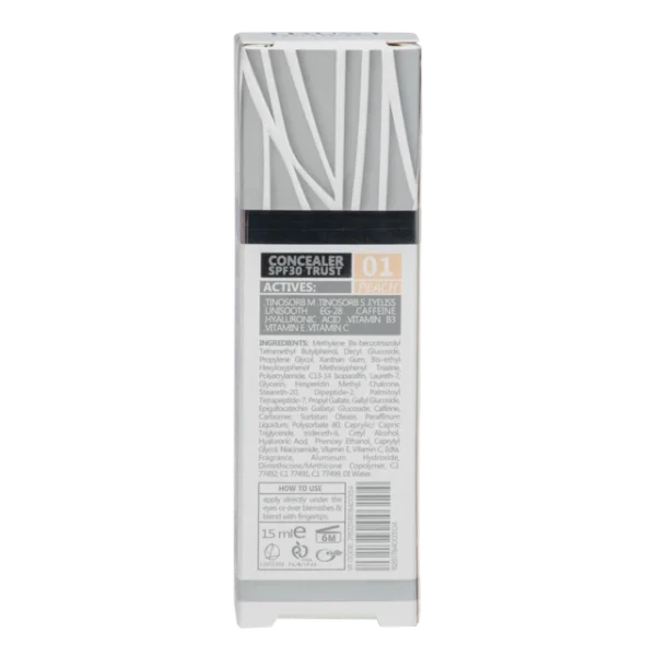 کانسیلر 5 در 1 تراست | SPF30 | آبرسان دور چشم | پف دور چشم | تراست | تیرگی دورچشم | جوانسازی | چین و چروک | روشن کننده | ضد آفتاب | ضد آفتاب دور چشم | ضد آفتاب رنگی | ضد پیری | ضد چروک | کانسیلر | ویتامین ای | ویتامین سی
