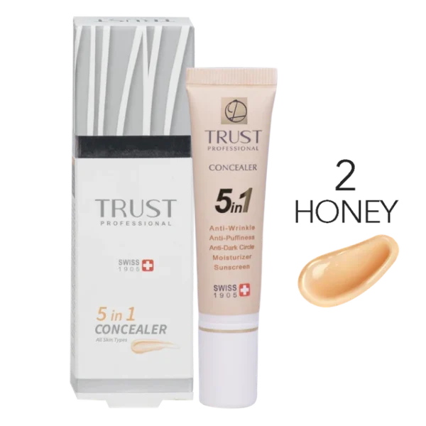 کانسیلر 5 در 1 تراست | SPF30 | آبرسان دور چشم | پف دور چشم | تراست | تیرگی دورچشم | جوانسازی | چین و چروک | روشن کننده | ضد آفتاب | ضد آفتاب دور چشم | ضد آفتاب رنگی | ضد پیری | ضد چروک | کانسیلر | ویتامین ای | ویتامین سی