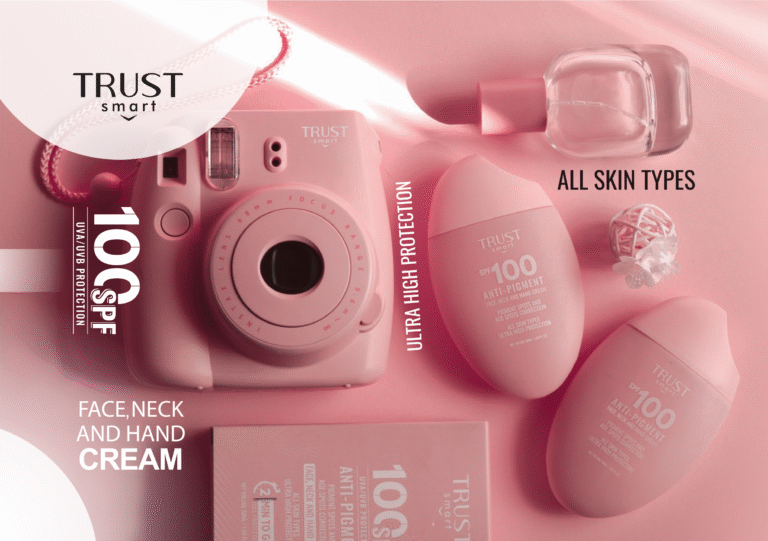کرم ضد آفتاب SPF100 تراست اسمارت آنتی پیگمنت با محافظت بالا، مناسب انواع پوست، ضد لک قوی و جوان‌کننده