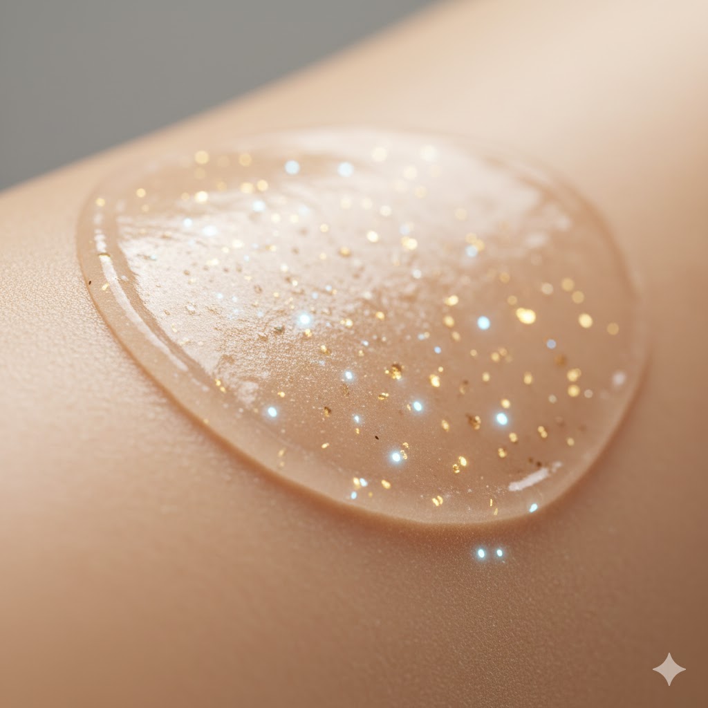 تصویر نمای نزدیک از پوست سالم و درخشان با نشانه‌های آبرسانی عمیق و محافظت، نمادی از تاثیر ترکیبات کرم سه گانه هوشمند تراست اسمارت