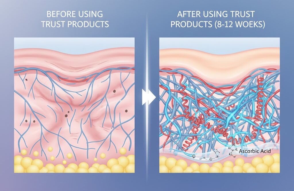 محصولات تراست واقعا کلاژن سازی می کنند؟ مقایسه لیفت پوست با فیلر و هایفو برای کاهش عمق چروک
