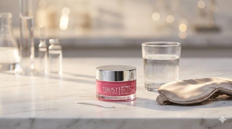 معرفی روتین اسکین سایکلینگ و کرم ضدچروک تراست Skin Cycling رتینول