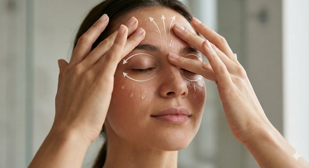 نحوه ماساژ دور چشم برای رفع چروک با سرم