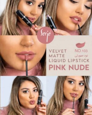 رژ لب مایع مخملی مات سرژه نود گرم کالباسی (Pink Nude) کد 103